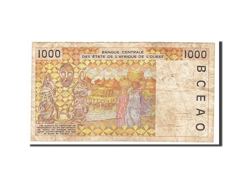 Banknote, West African States, 1000 Francs, 1995, VF(20-25)