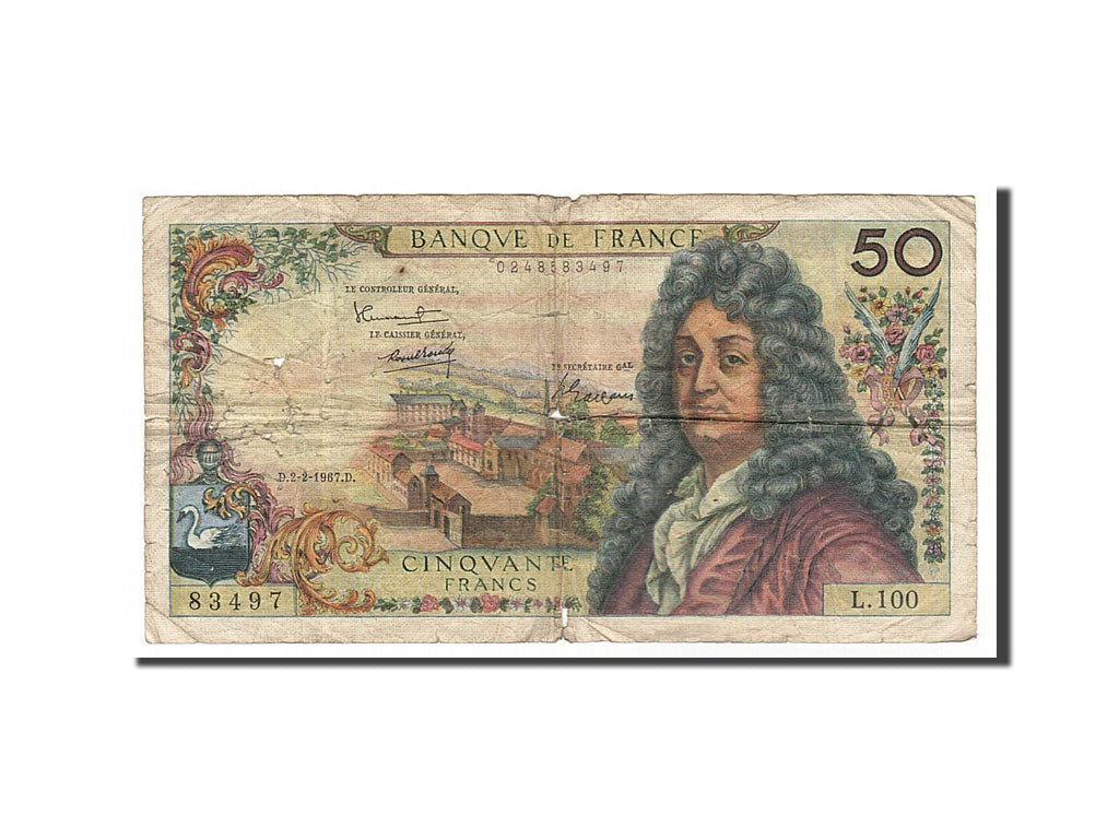 France, 50 Francs, 50 F 1962-1976 ''Racine'', 1967, KM #148b, 1967-02-02,...