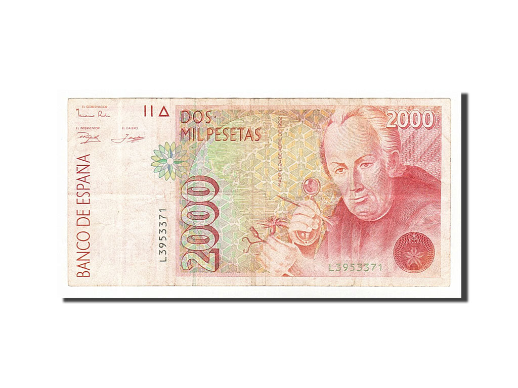 Spain, 2000 Pesetas, 1992, KM #162, 1992-04-24, VF(30-35), L3953371