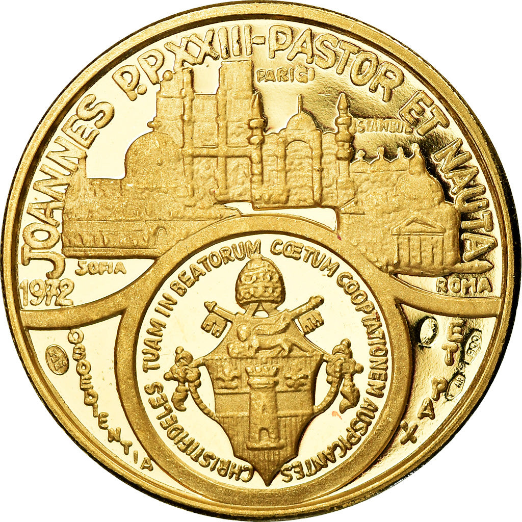 Vatican, Medal, Béatification du Pape Jean XXIII, MS(65-70), Gold