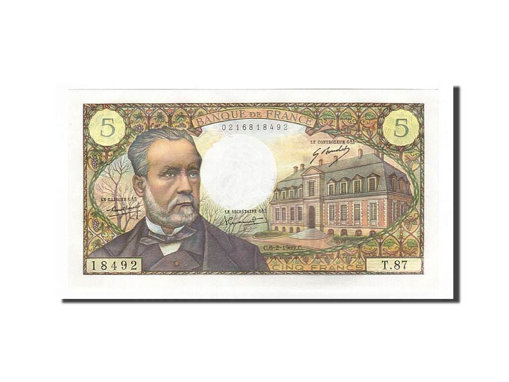 Billet, France, 5 Francs, 5 F 1966-1970 ''Pasteur'', 1969, 1969-02-06, SPL
