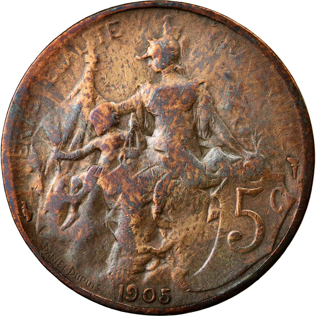Monnaie, France, Dupuis, 5 Centimes, 1905, Paris, TB, Bronze, KM:842