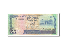 Billete, 50 Rupees, 1986, Mauricio, BC+