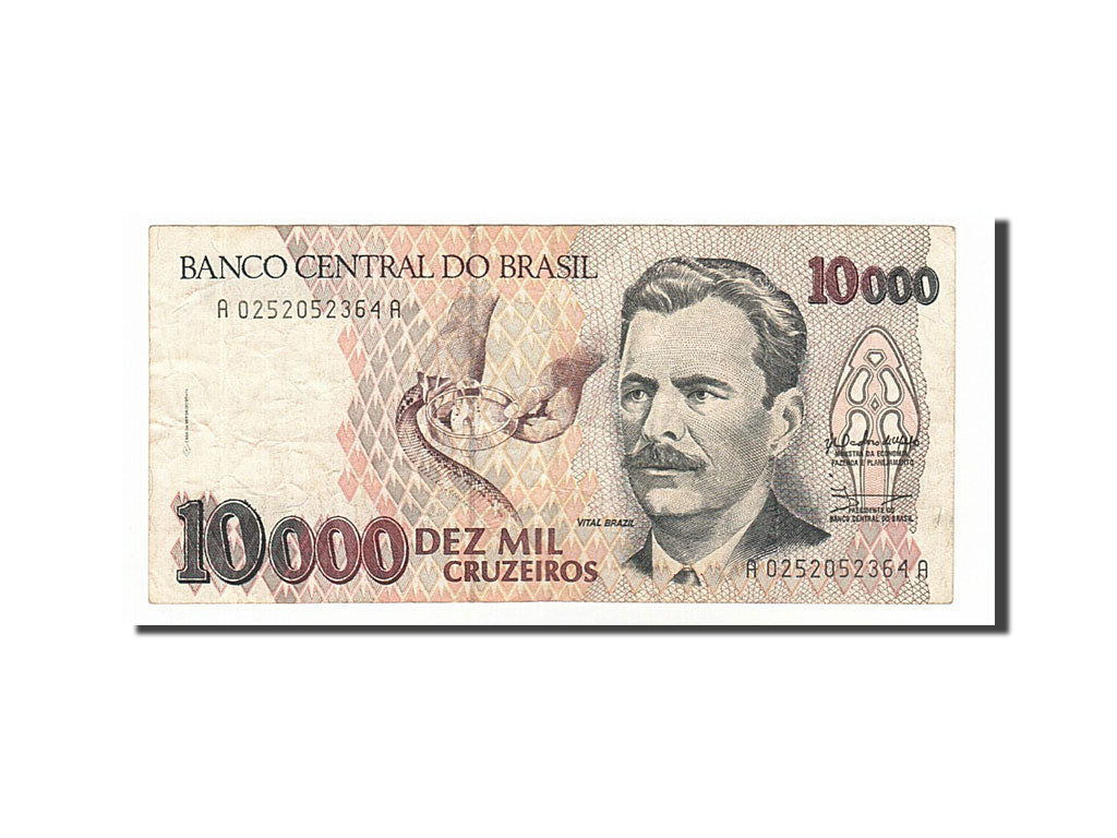 Brasile, 10,000 Cruzeiros, 1991, MB