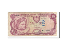 Cyprus, 5 Pounds, 1990, KM #54a, 1990-10-01, VF(20-25), K728565