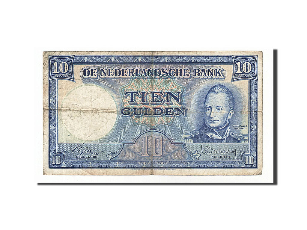 Netherlands, 10 Gulden, 1949, KM #83, 1949-03-04, VF(20-25), 4AV535587