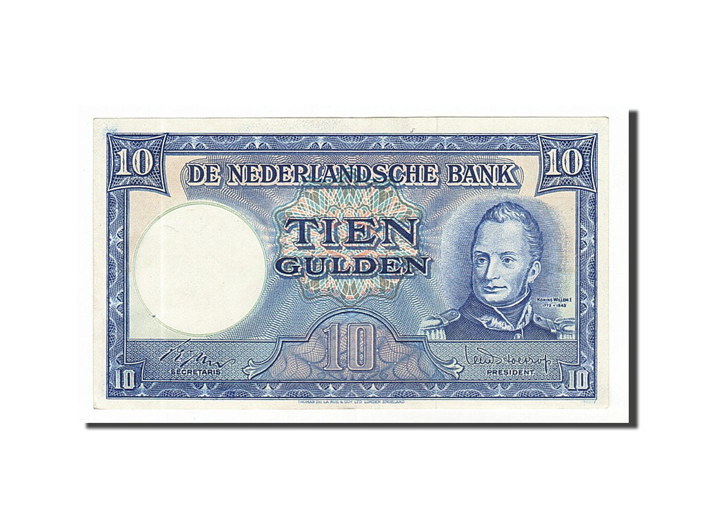 Netherlands, 10 Gulden, 1949, KM #83, 1949-03-04, AU(55-58), 4AR515928
