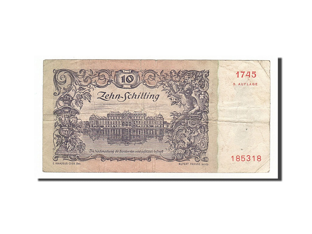 Austria, 10 Schilling, 1950, KM #127, 1950-01-02, VF(30-35), 185318