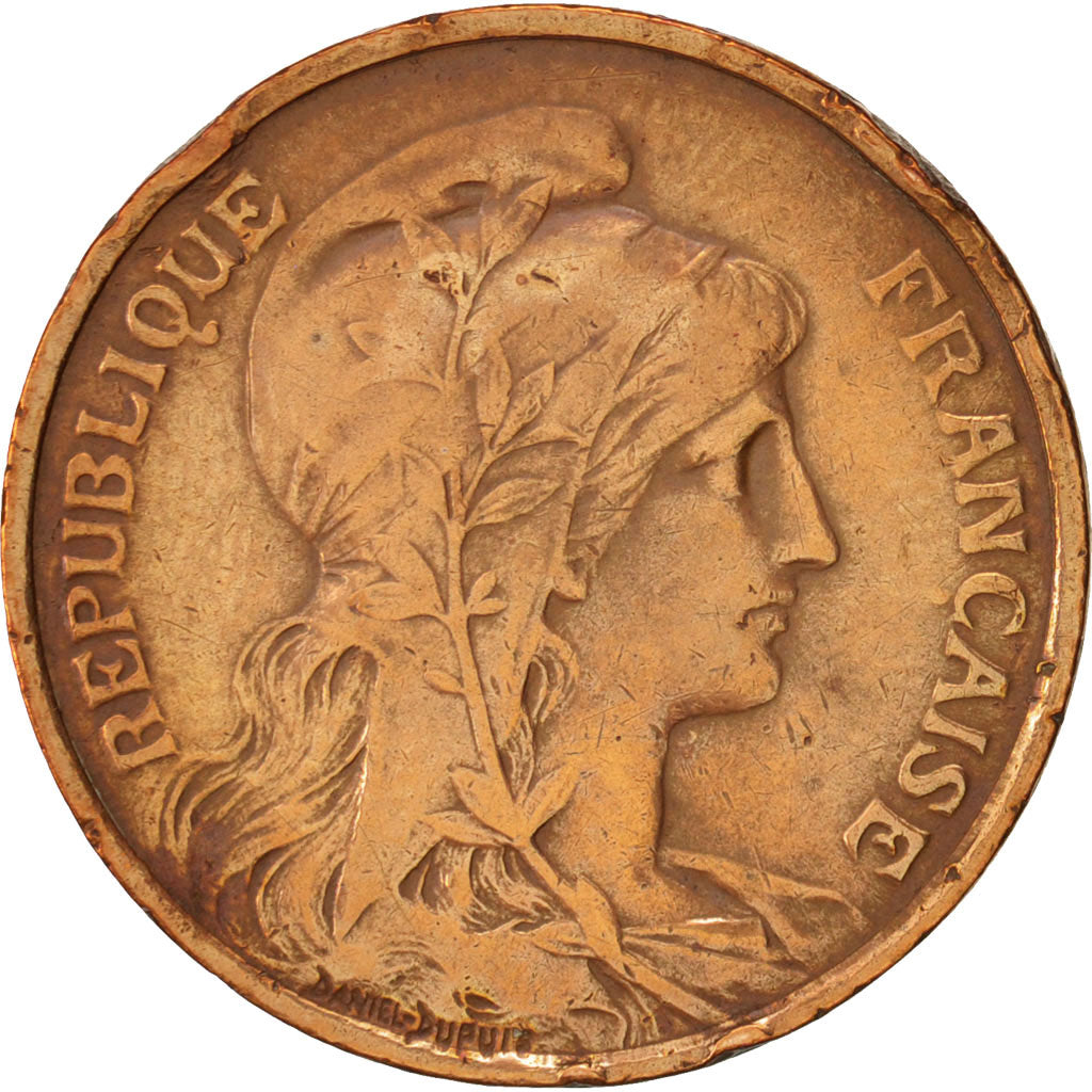 France, Dupuis, 5 Centimes, 1912, Paris, VF(30-35), Bronze, KM:842, Gadoury:165