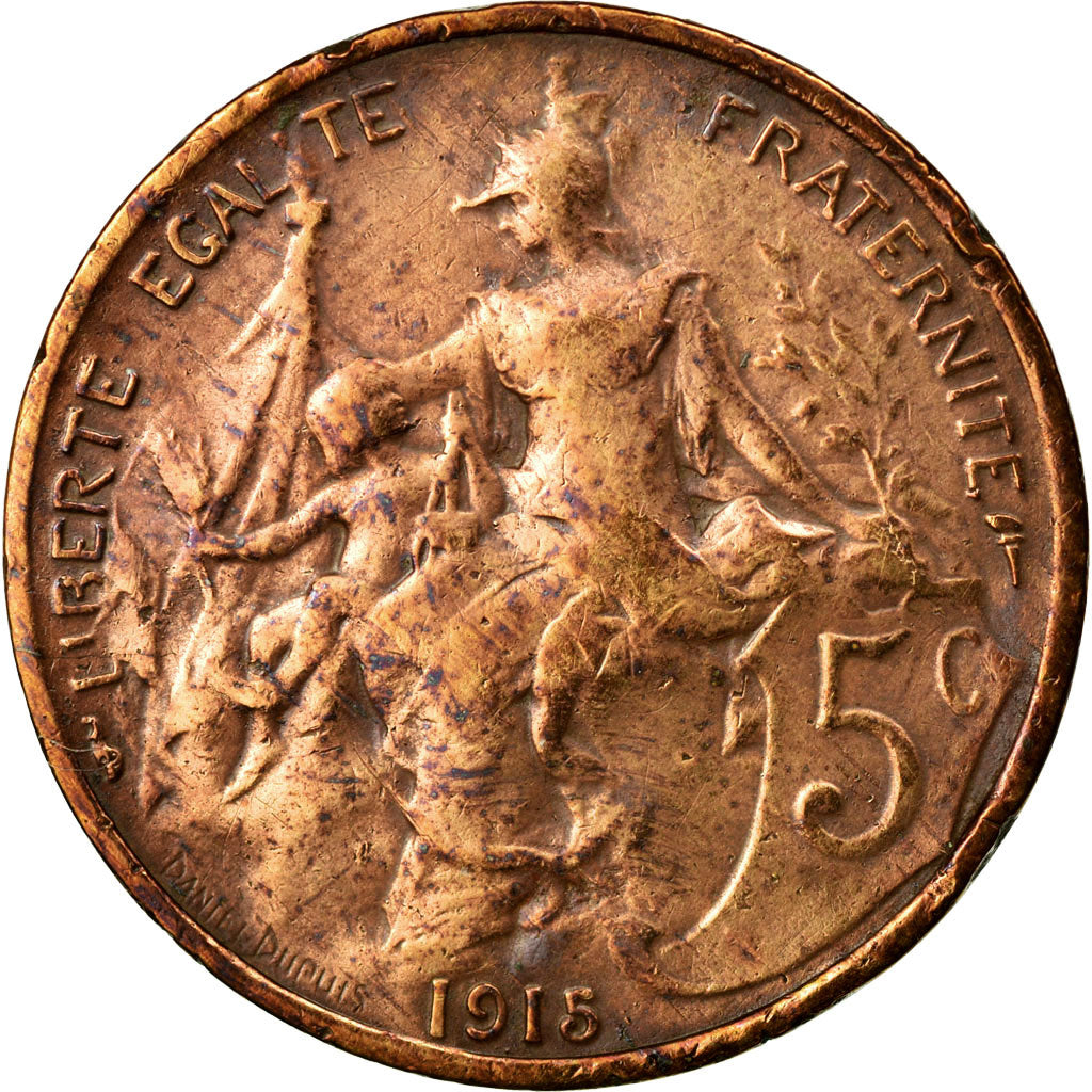 Monnaie, France, Dupuis, 5 Centimes, 1915, Paris, TB+, Bronze, KM:842