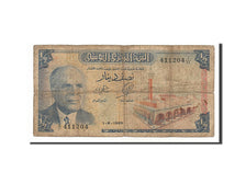 Tunisia, 1/2 Dinar, 1965, 1965-06-01, B+