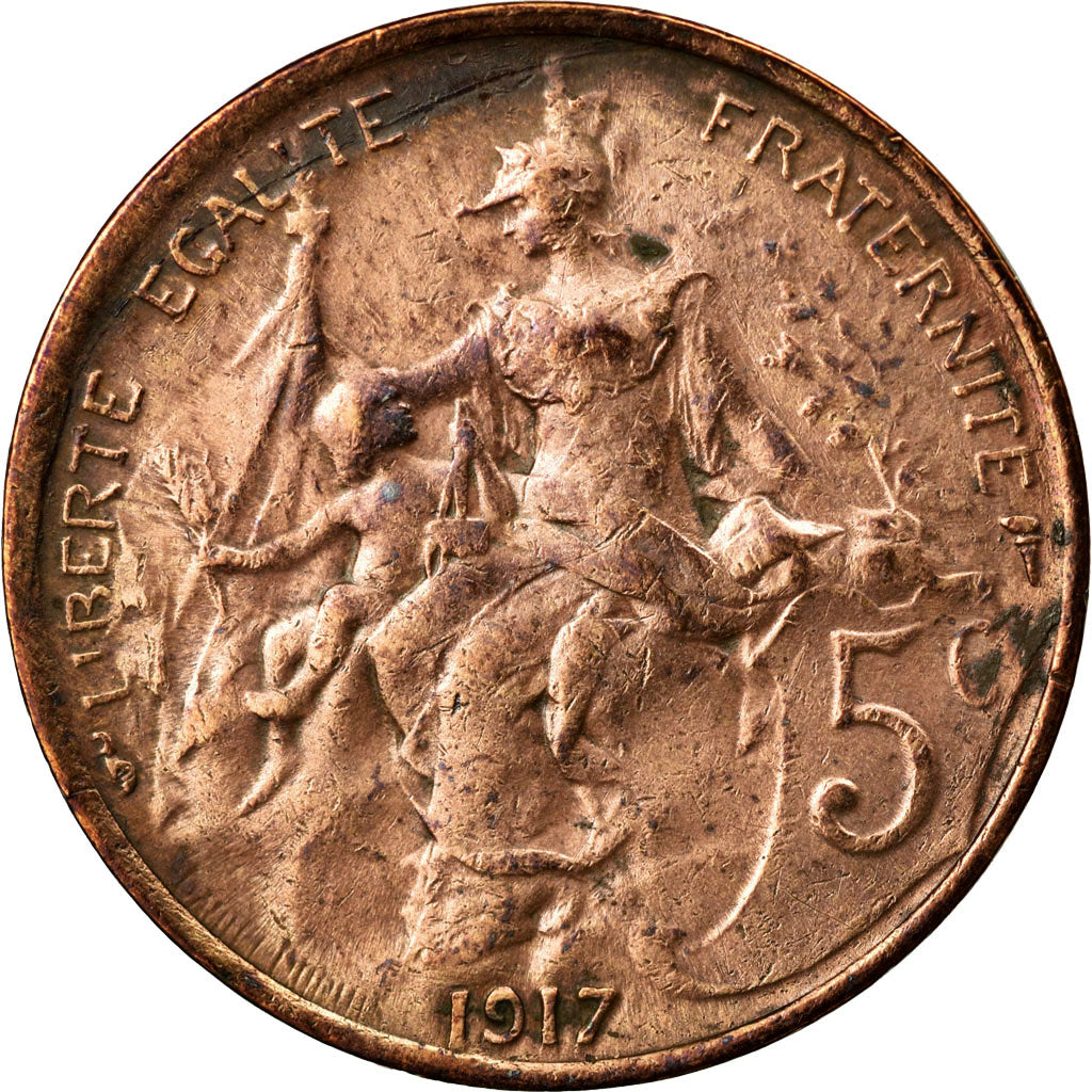 Coin, France, Dupuis, 5 Centimes, 1917, Paris, EF(40-45), Bronze, KM:842