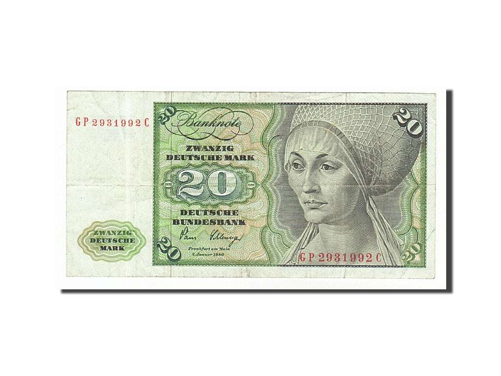 Allemagne, 20 Deutsche Mark type Tucher