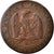 Moneda, Francia, Napoleon III, Napoléon III, 5 Centimes, 1861, Strasbourg, BC+