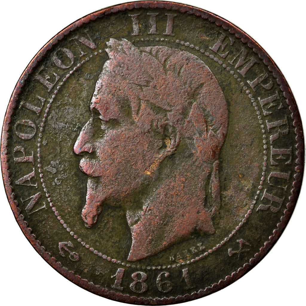 Coin, France, Napoleon III, Napoléon III, 5 Centimes, 1861, Bordeaux, VG(8-10)