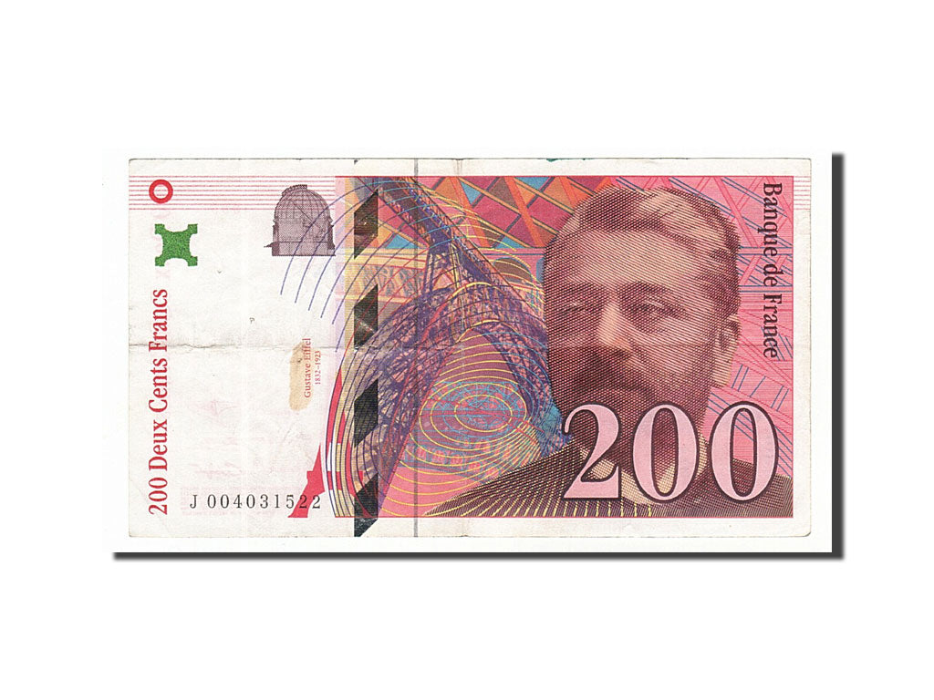 Banknote, France, 200 Francs, 200 F 1995-1999 ''Eiffel'', 1995, VF(20-25)