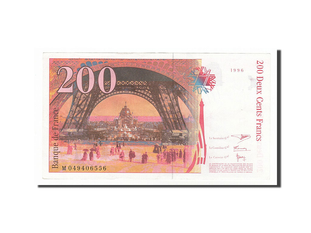 Billet, France, 200 Francs, 200 F 1995-1999 ''Eiffel'', 1996, TTB