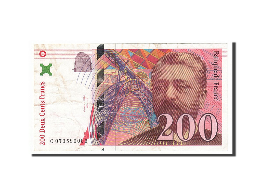 France, 200 Francs, 200 F 1995-1999 ''Eiffel'', 1999, KM #159c, VF(20-25),...