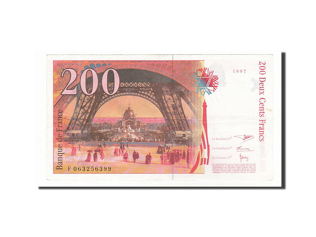 Billet, France, 200 Francs, 200 F 1995-1999 ''Eiffel'', 1997, TB