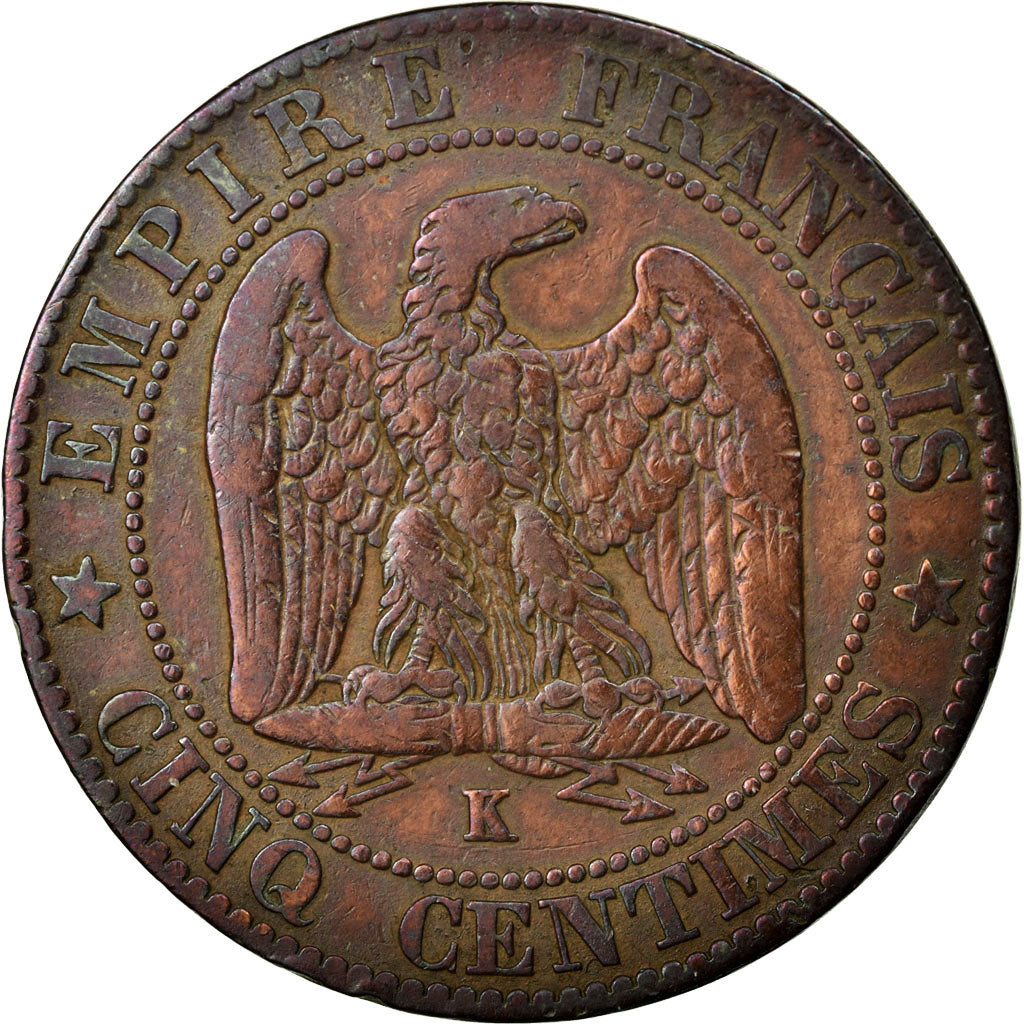 Coin, France, Napoleon III, Napoléon III, 5 Centimes, 1862, Bordeaux