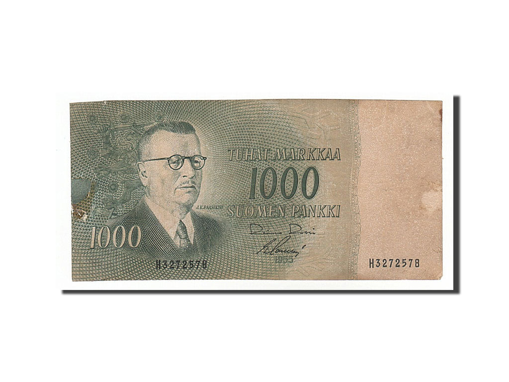 Finland, 1000 Markkaa, 1955, KM #93a, F(12-15), H3272578
