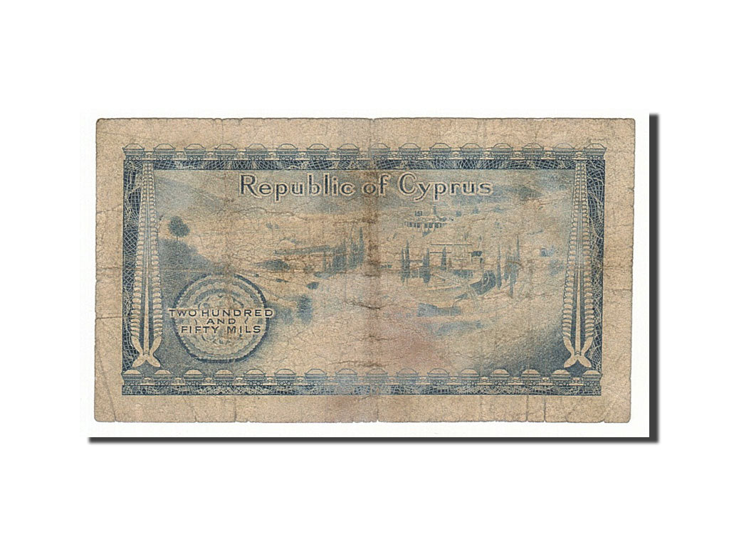 Cyprus, 250 Mils, 1961, KM #37a, 1961-12-01, VG(8-10), A/1
