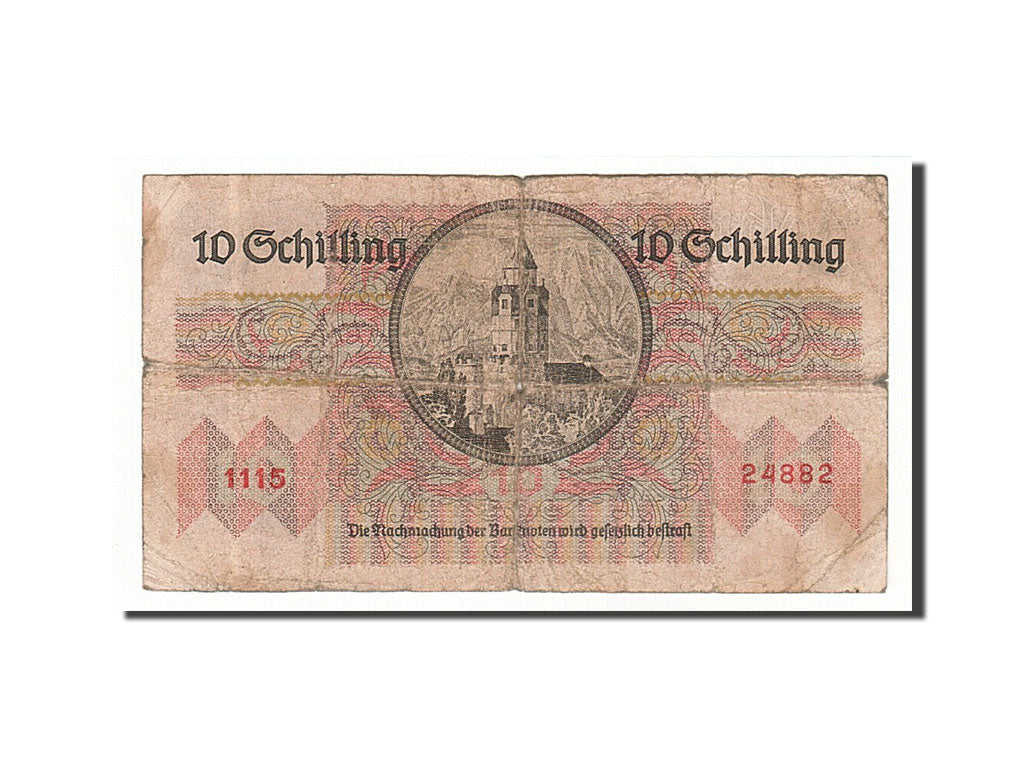 Austria, 10 Schilling, 1946, KM #122, 1946-02-02, VG(8-10), 1115 24882