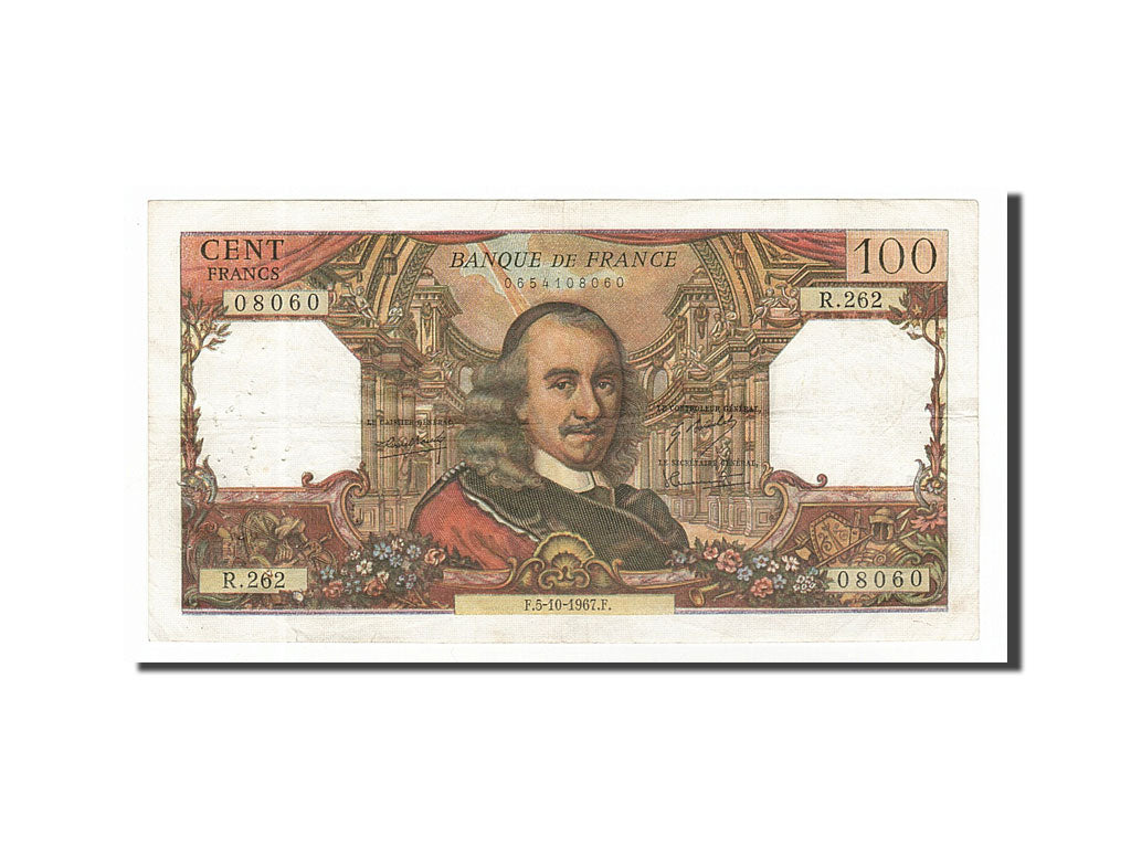 Francia, 100 Francs, 100 F 1964-1979 ''Corneille'', 1967, KM:149c, 1967-10-05...