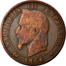 Coin, France, Napoleon III, Napoléon III, 5 Centimes, 1864, Paris, VG(8-10)