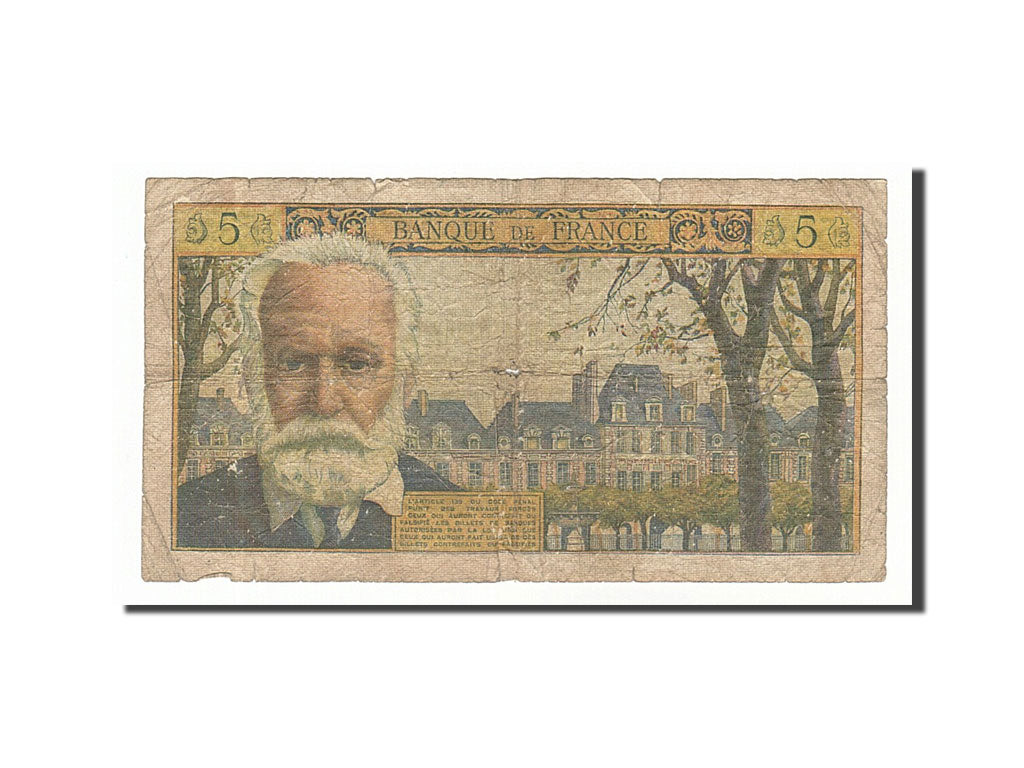France, 5 Nouveaux Francs, 5 NF 1959-1965 ''Victor Hugo'', 1964, KM #141a,...