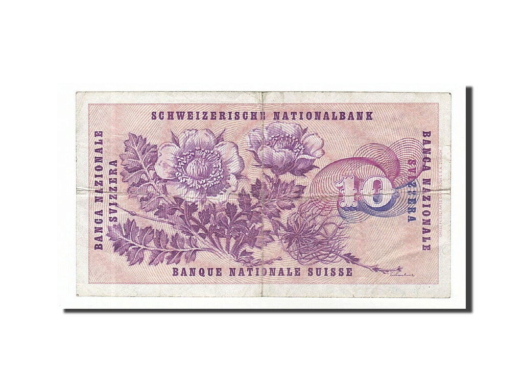 Switzerland, 10 Franken, 1971, KM #45q, 1971-02-10, VF(20-25), 74Y 088255
