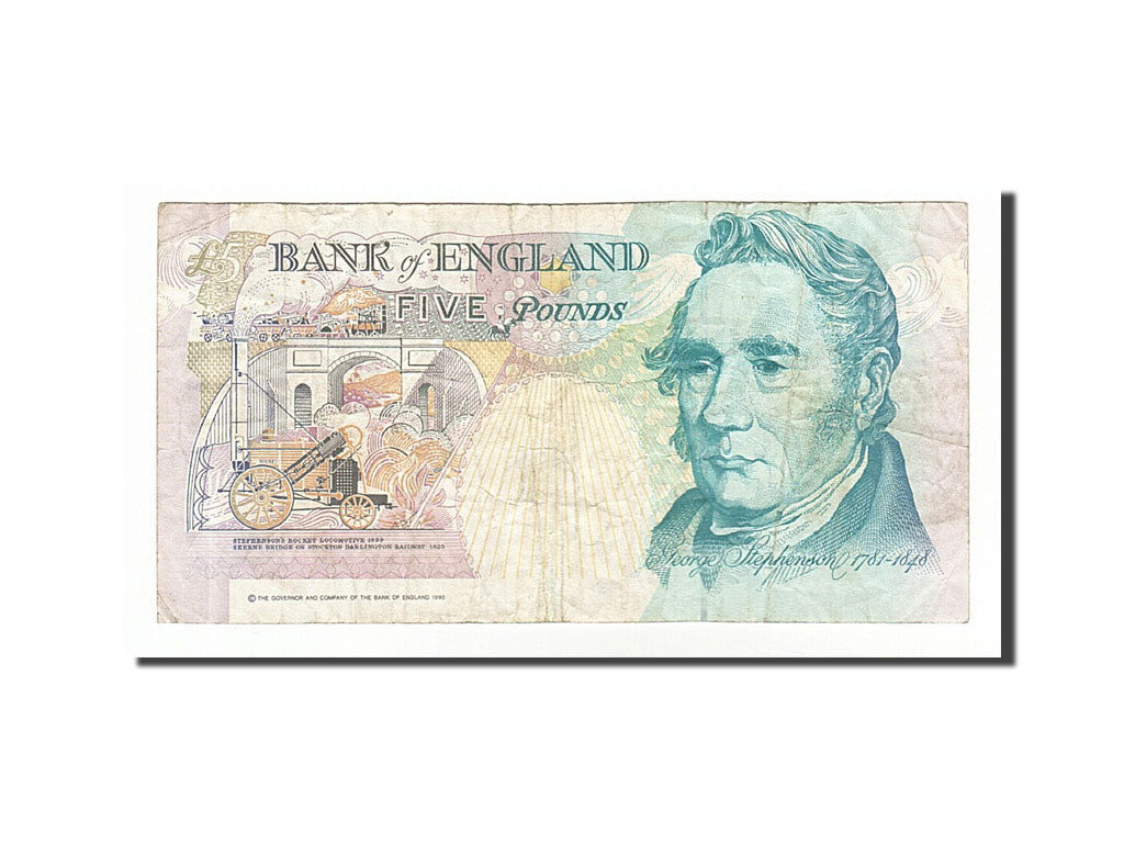 Great Britain, 5 Pounds, 1990, KM #382a, VF(20-25), A28291387