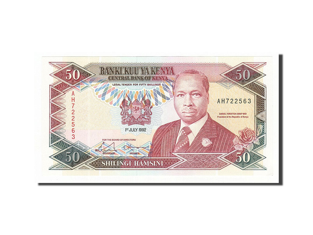 Banknote, Kenya, 50 Shillings, 1992, 1992-07-01, UNC(65-70)