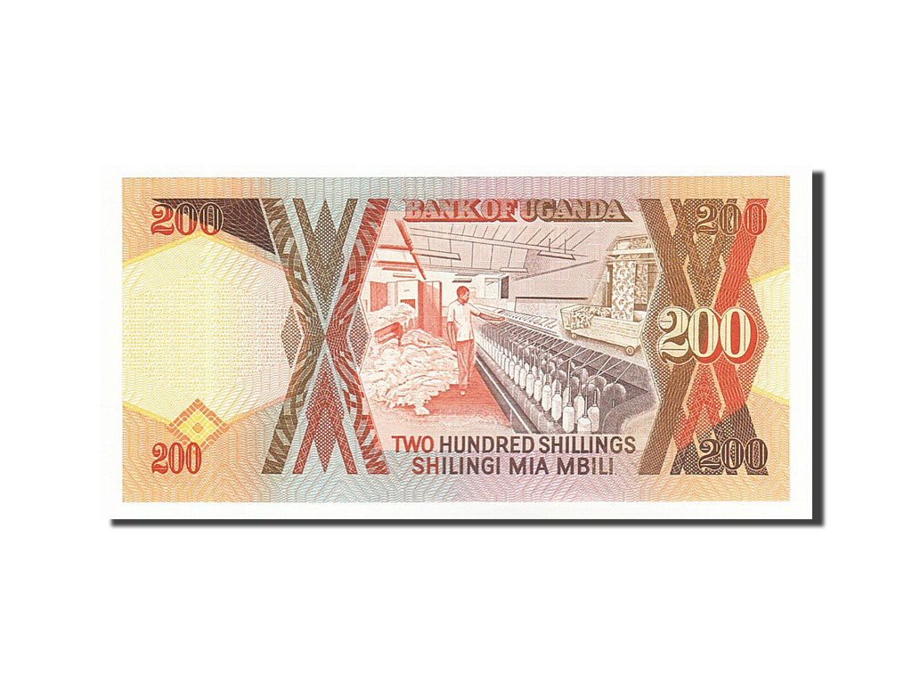 Banconote, Uganda, 200 Shillings, 1996, FDS