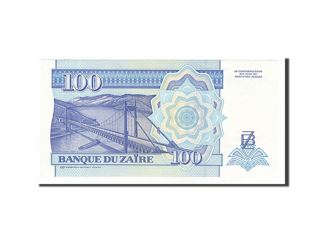 Banknote, Zaire, 100 Nouveaux Zaïres, 1993, 1993-06-24, UNC(65-70)