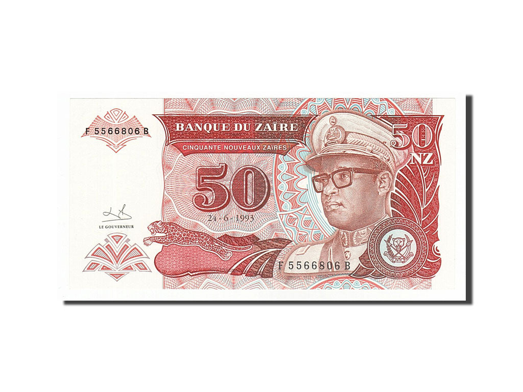 Banknote, Zaire, 50 Nouveaux Zaïres, 1993, 1993-06-24, UNC(65-70)