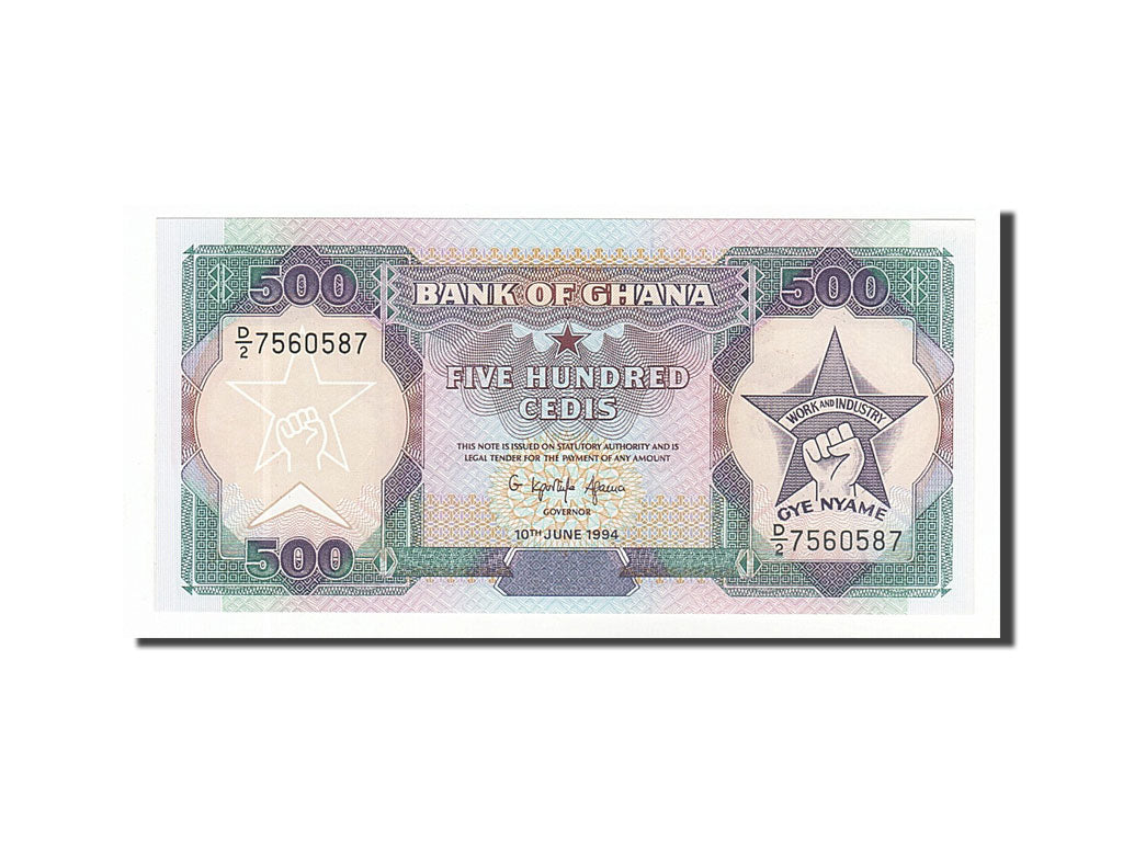 Ghana, 500 Cedis, 1994, KM #28c, 1994-06-10, UNC(65-70), D/2 7560587