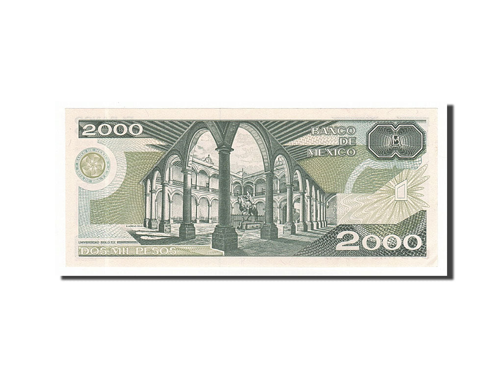 Mexico, 2000 Pesos, 1989, KM #86c, 1989-03-28, UNC(65-70), H0502655