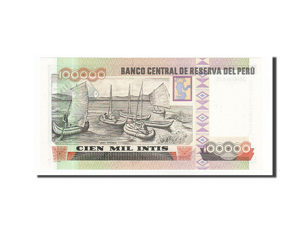 Peru, 100,000 Intis, 1989, KM #145, 1989-12-21, UNC(65-70), A5775059I