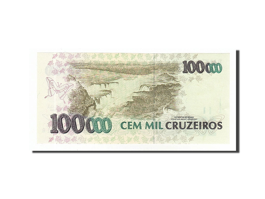 Banknote, Brazil, 100,000 Cruzeiros, 1993, UNC(65-70)