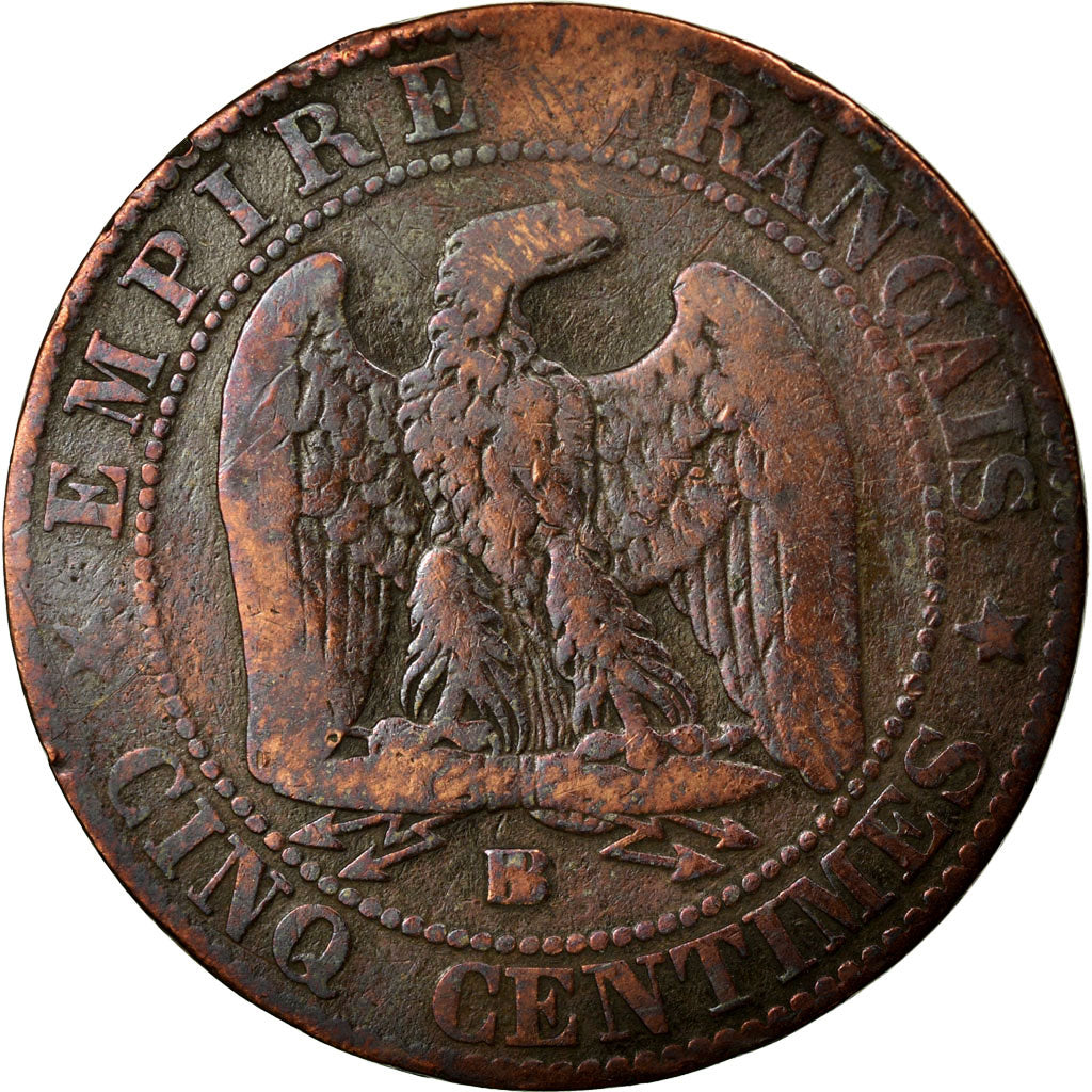 Coin, France, Napoleon III, Napoléon III, 5 Centimes, 1856, Strasbourg