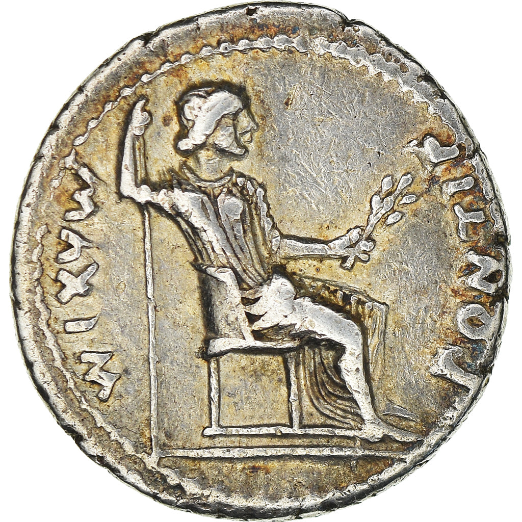 Coin, Tiberius, Denarius, AD 14-37, Lyon - Lugdunum, EF(40-45), Silver, RIC:26