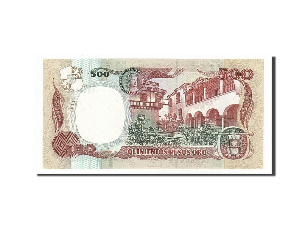 Banknote, Colombia, 500 Pesos Oro, 1990, 1990-10-12, UNC(65-70)