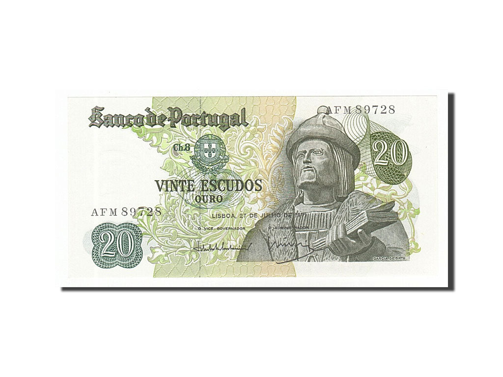 Banknote, Portugal, 20 Escudos, 1971, 1971-07-27, UNC(65-70)