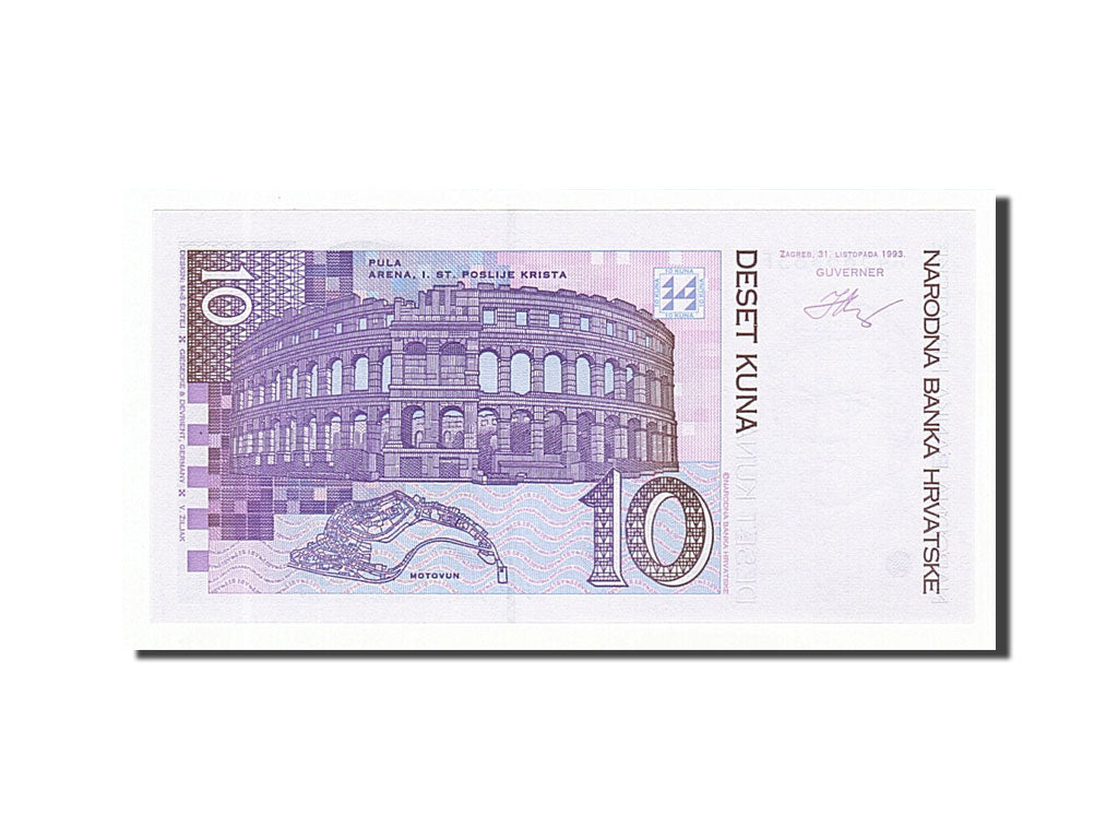 Croatia, 10 Kuna, 1993, KM #29a, 1993-10-31, UNC(65-70), A4586383F