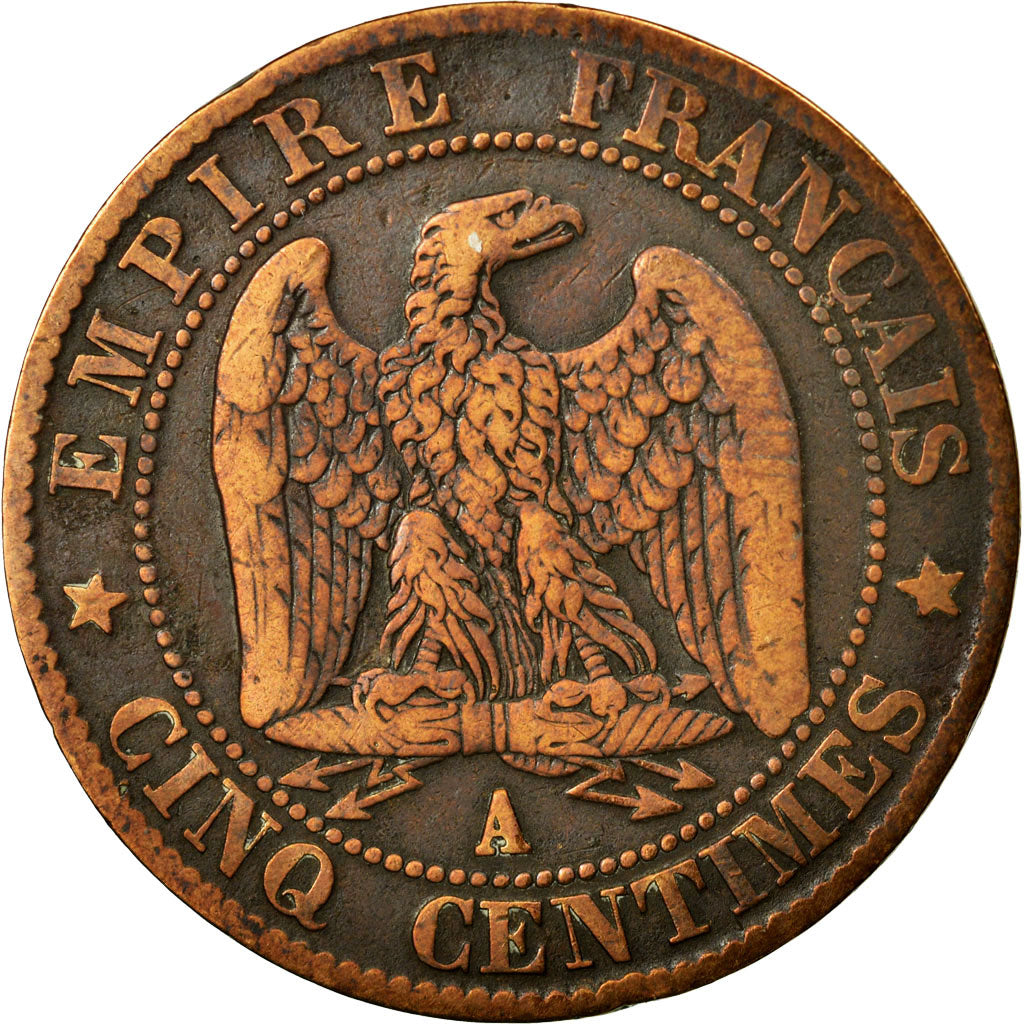 Munten, Frankrijk, Napoleon III, Napoléon III, 5 Centimes, 1856, Paris, ZG+