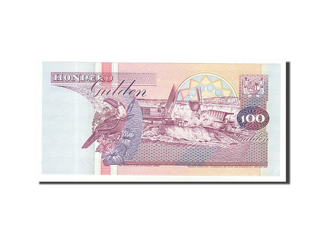 Banknote, Suriname, 100 Gulden, 1991, 1991-07-09, UNC(65-70)