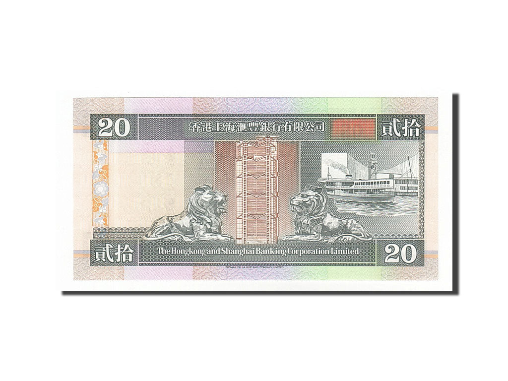 Banknote, Hong Kong, 20 Dollars, 1993, 1993-01-01, UNC(65-70)