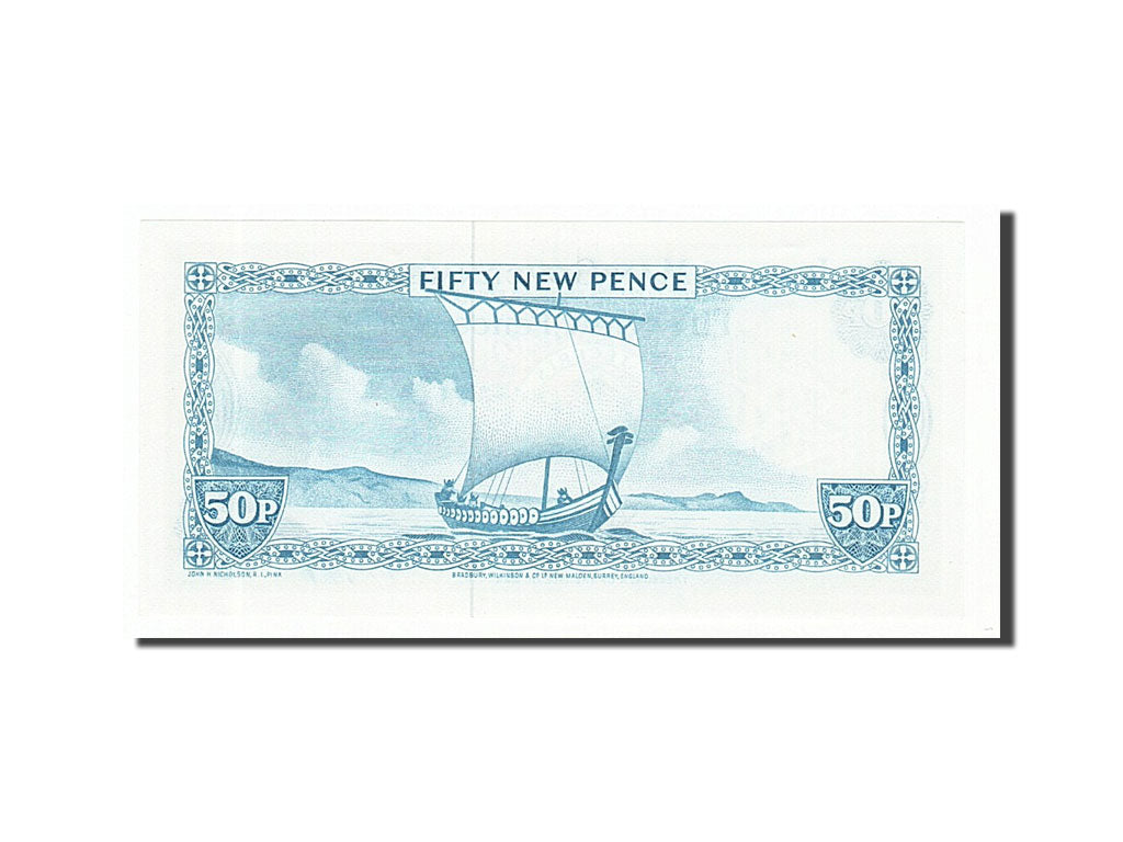 Isle of Man, 50 New Pence, KM #33a, UNC(65-70), C727280
