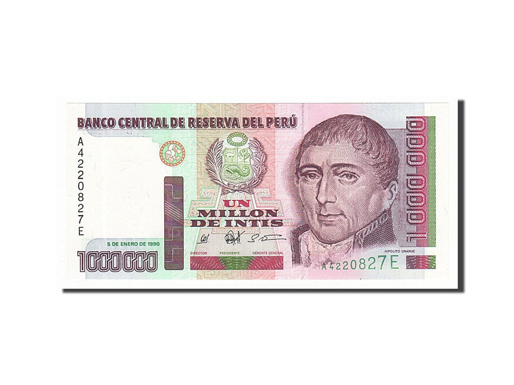 Peru, 1,000,000 Intis, 1990, KM #148, 1990-01-05, UNC(65-70), A4220827E